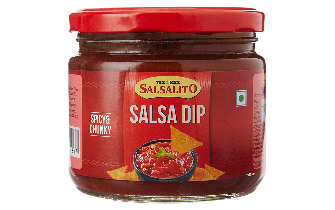 Salsalito Salsa Dip Spicy & Chunky   Glass Jar  300 grams